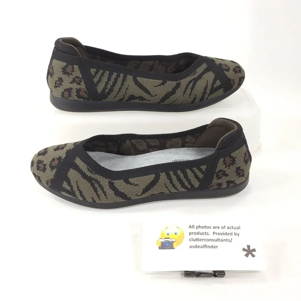 Cloudsteppers by Clarks Casual Ballet Flat Womens Size 5 61338074 Gray Black
